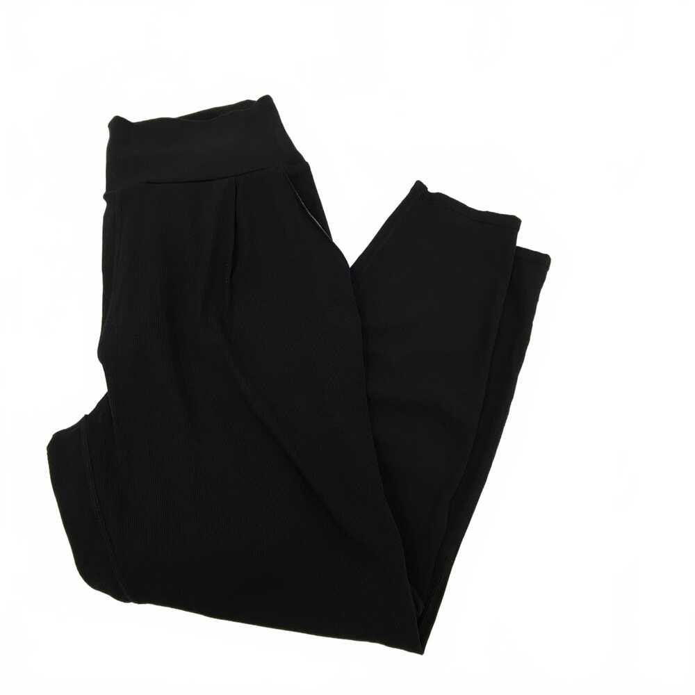 Vuori Black Ribbed Rayon Leggings | Women’s M Regular